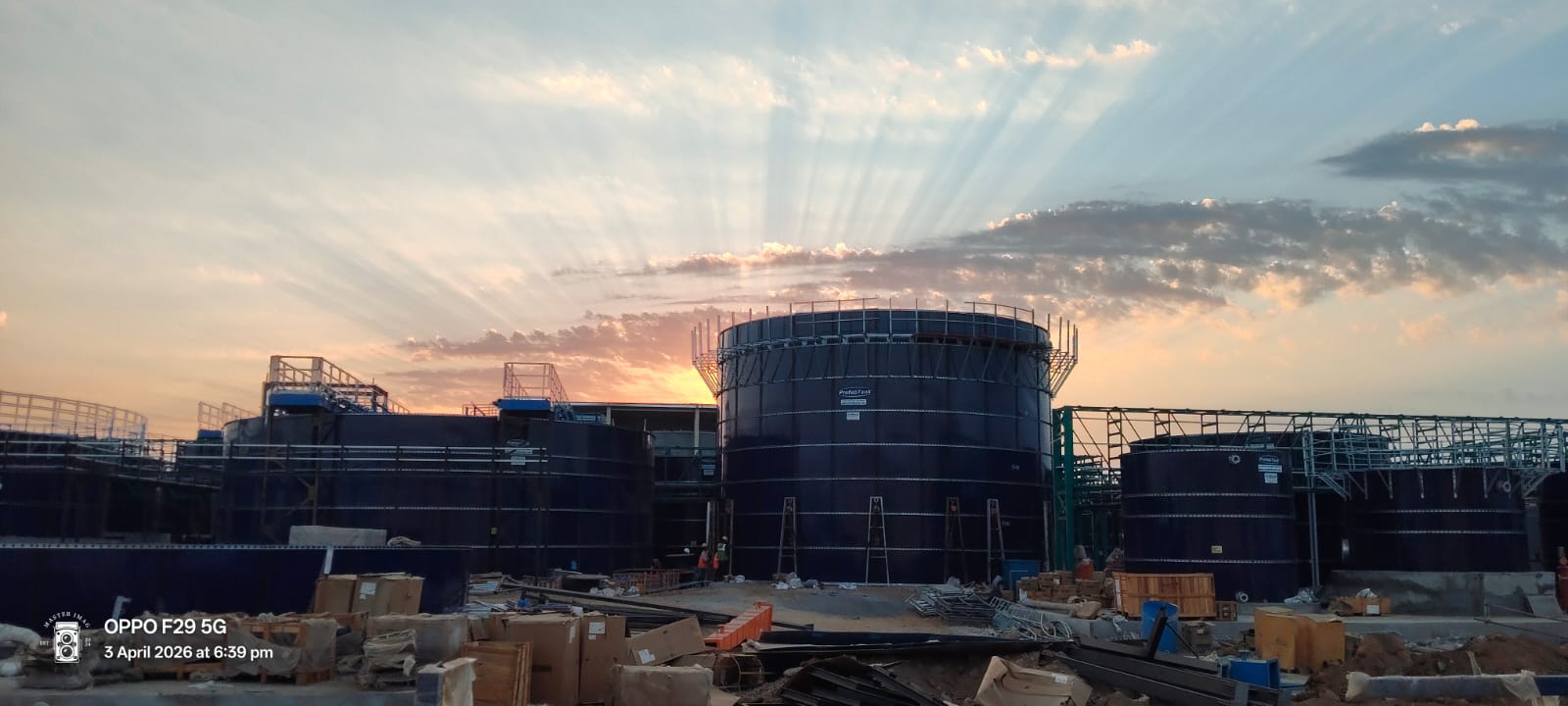 Glass fused to steel tank installation view 16