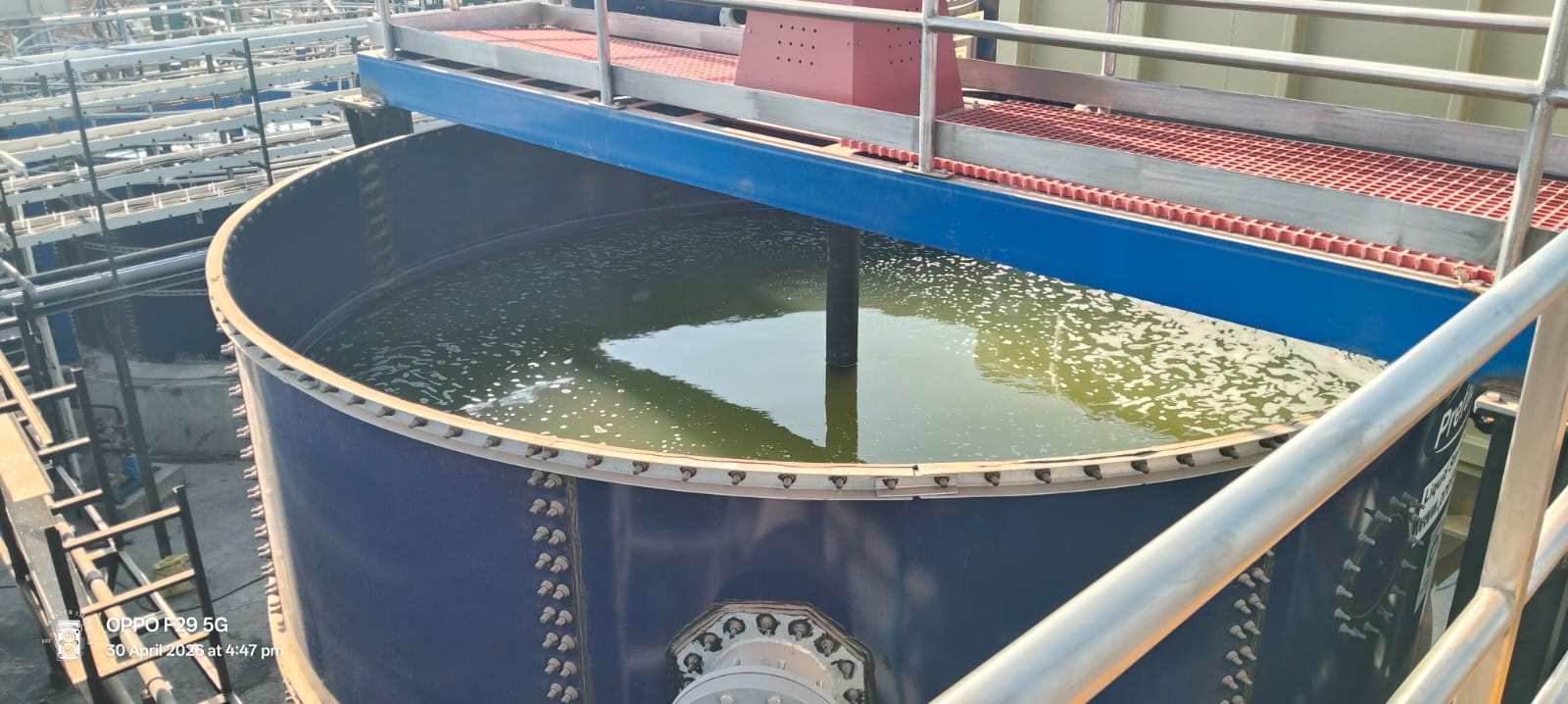 Glass fused to steel tank installation view 18