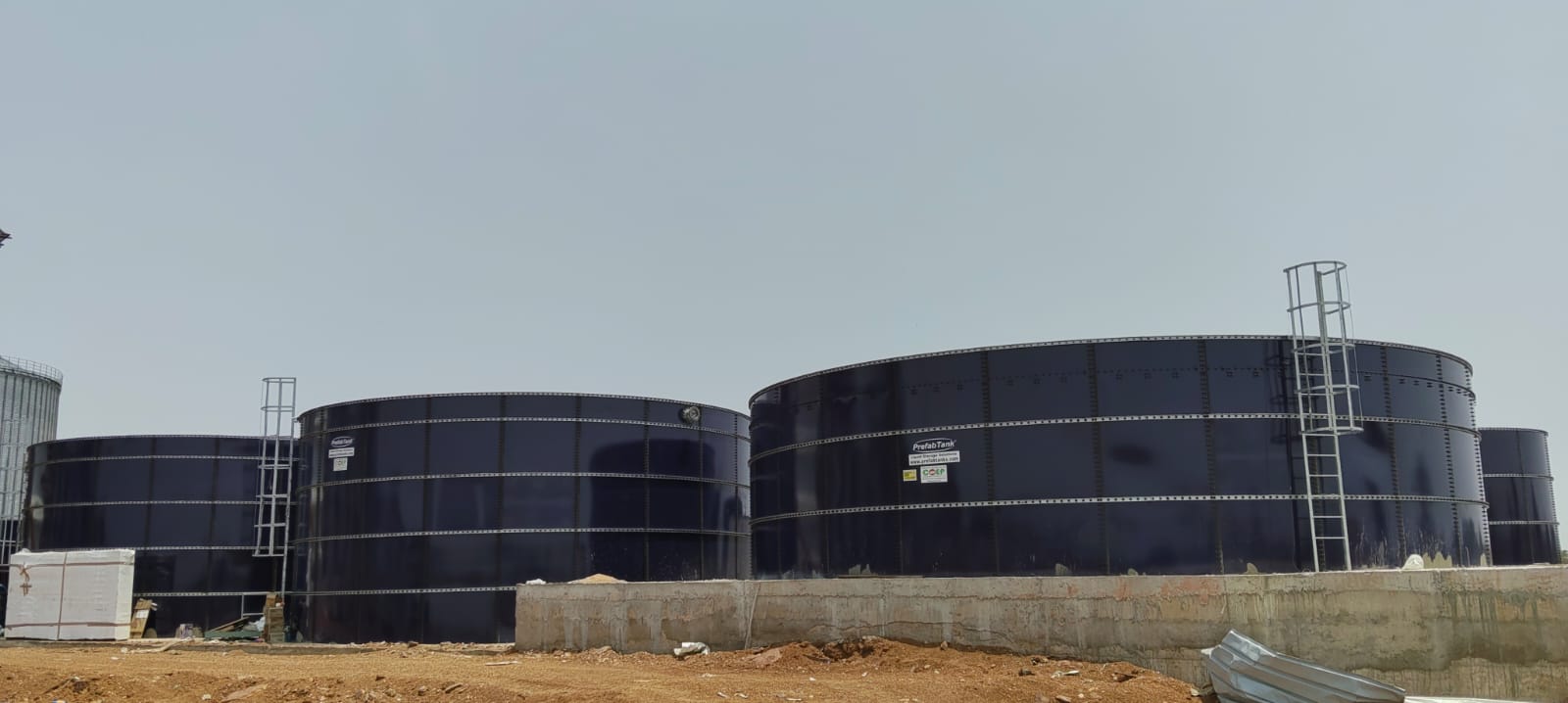 Glass fused to steel tank installation view 20