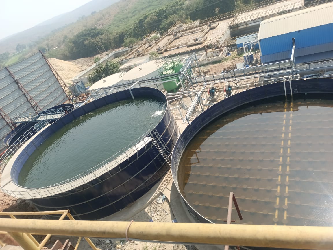 Glass fused to steel tank installation view 6