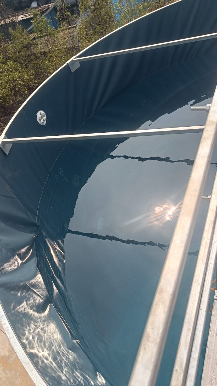 Zinc Aluminium Steel tank liner with water inside the tank
